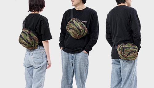 BOKU HA TANOSII ボディ & ウエストバッグ コーデュラナイロン×牛革 JBG-2002