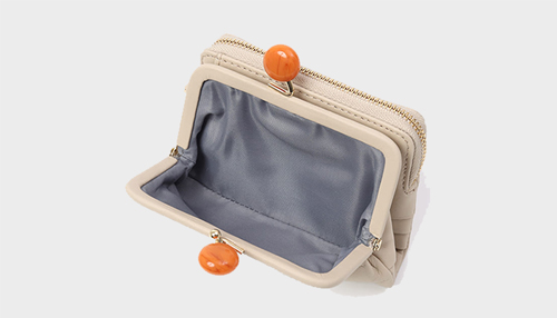 ESSENCE OF POISON がま口二つ折り財布 牛革 KIR-3321