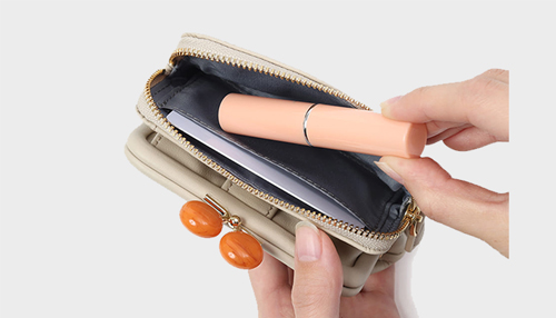 ESSENCE OF POISON がま口二つ折り財布 牛革 KIR-3321