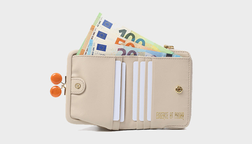 ESSENCE OF POISON がま口二つ折り財布 牛革 KIR-3321