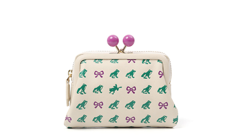 ESSENCE OF POISON がま口二つ折り財布 牛革 KPO-3312