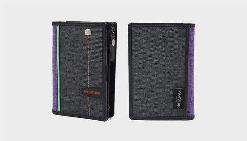 【エヴァンゲリオンコラボ】 【数量限定】 MOUSTACHE ミドルウォレット 杢調ポリエステル×牛革 NDH-1853