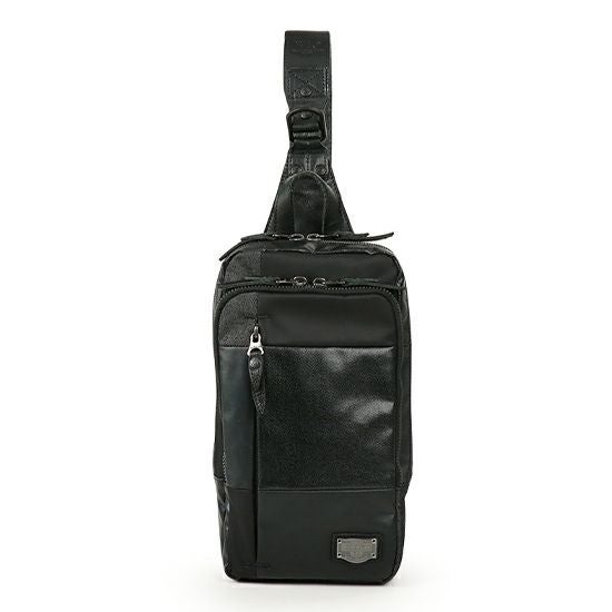 DSBK ボディバッグ 綿MIX×ナイロン×牛革 JEW-3066