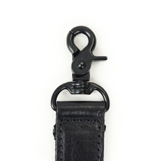 DOUBLES BLACK ボディバッグ 綿MIX×ナイロン×牛革 JEW-3066