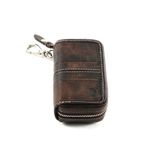 バッファロー革太鼓　ケニア　現地購入 MOUSTACHE キーケース バッファロー革×豚革 DBR-5424 | ハーヴェスト