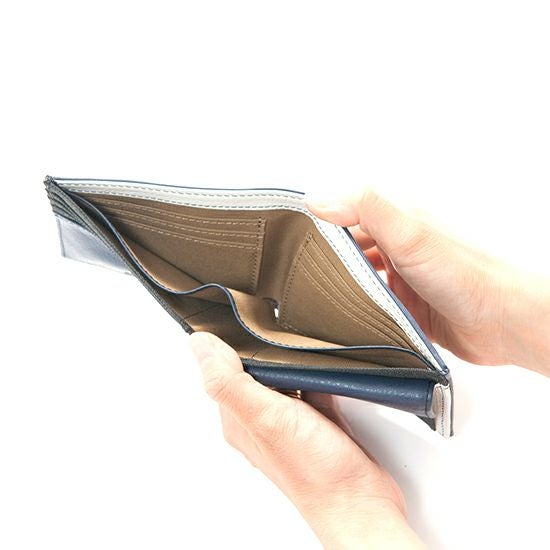 MOUSTACHE 二つ折り財布 ポリエステル×牛革 DUQ-4236 | ハーヴェスト