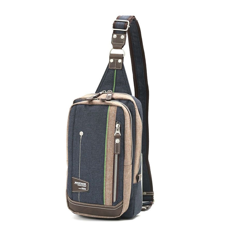 MOUSTACHE ボディバッグ ムラ染ポリ×白化合皮 JLG-4650 | ハーヴェスト