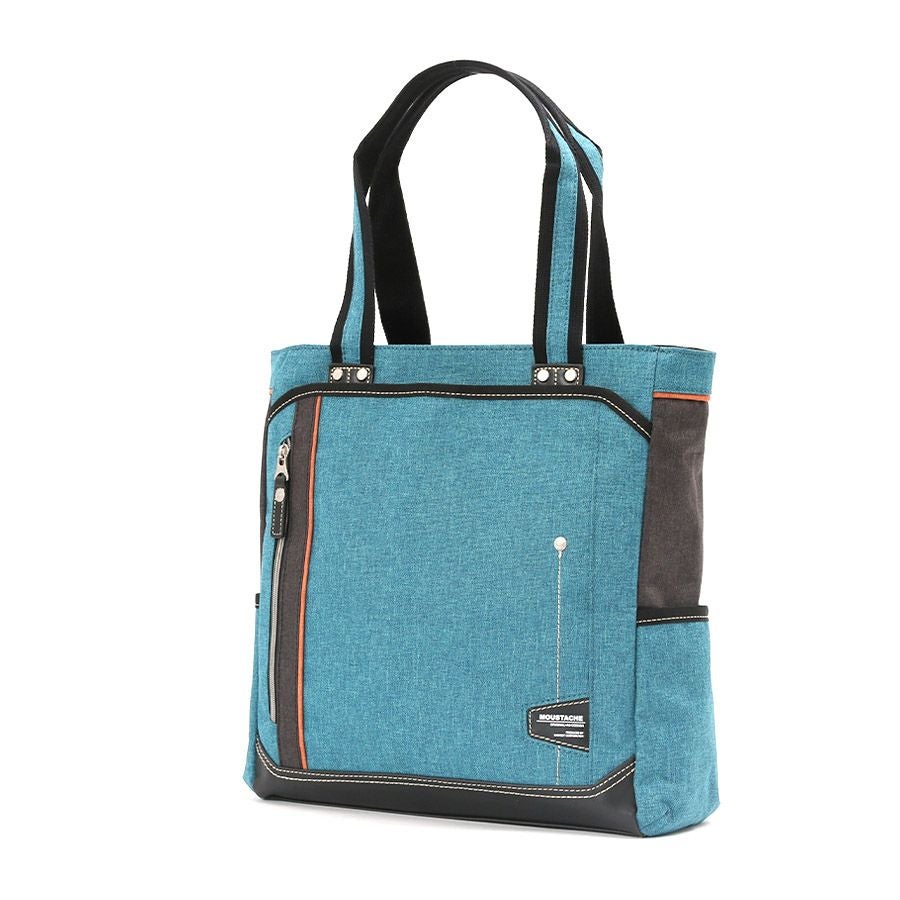 MOUSTACHE トートバッグ ムラ染ポリ×白化合皮 JLG-4651 | ハーヴェスト