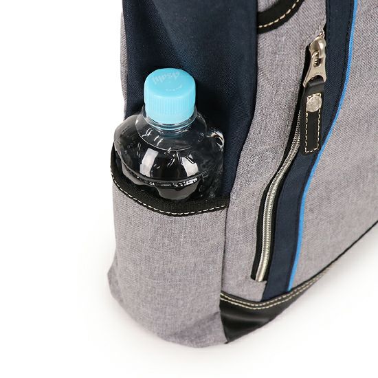 MOUSTACHE トートバッグ ムラ染ポリ×白化合皮 JLG-4651 | ハーヴェスト