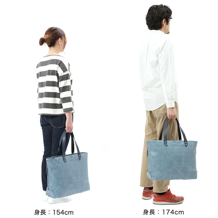 MOUSTACHE トートバッグ(L) 合皮×イタリアンヌメ牛革 VYE-4805