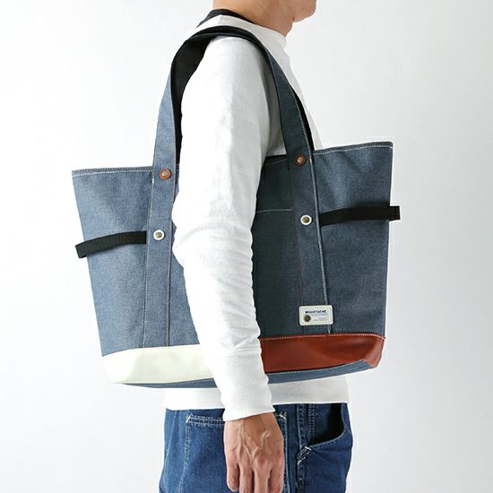 MOUSTACHE トートバッグ ポリエステル×合皮 YUQ-5765 | ハーヴェスト