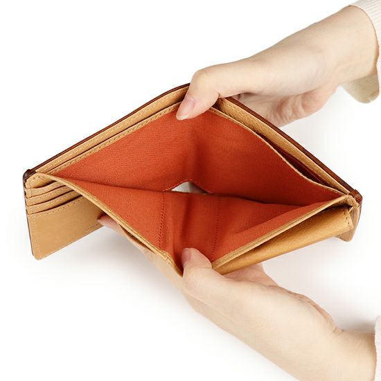 MOUSTACHE 二つ折り財布 バッファロー革×豚革 DBR-5403 | ハーヴェスト