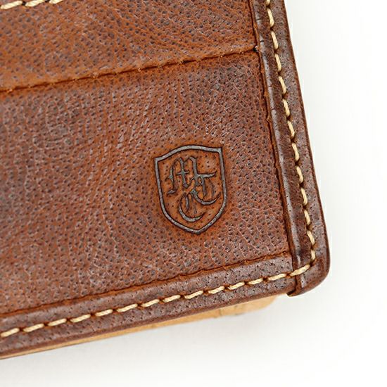 MOUSTACHE 二つ折り財布 バッファロー革×豚革 DBR-5403 | ハーヴェスト