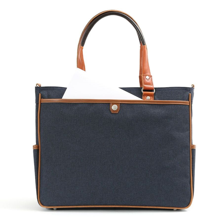 moustache on time 2WAY ビジネストート ポリエステル×牛革×合皮 JPF