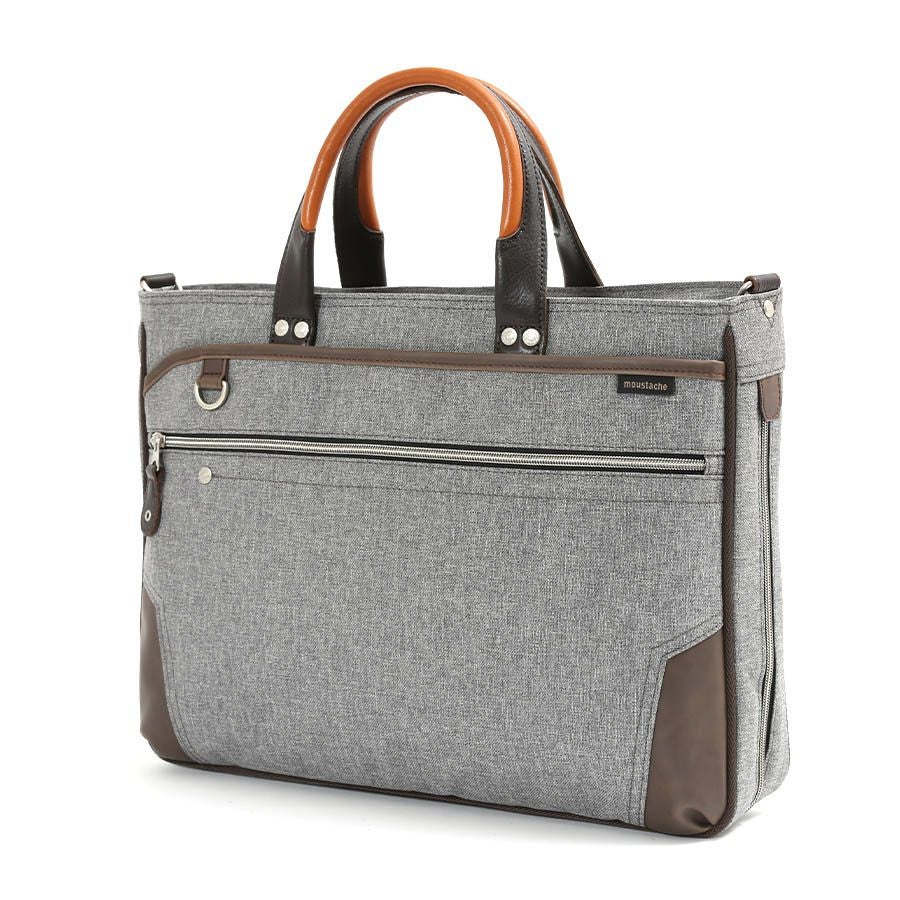 moustache on time 2WAY ビジネスバッグ ポリエステル×牛革×合皮 JPF