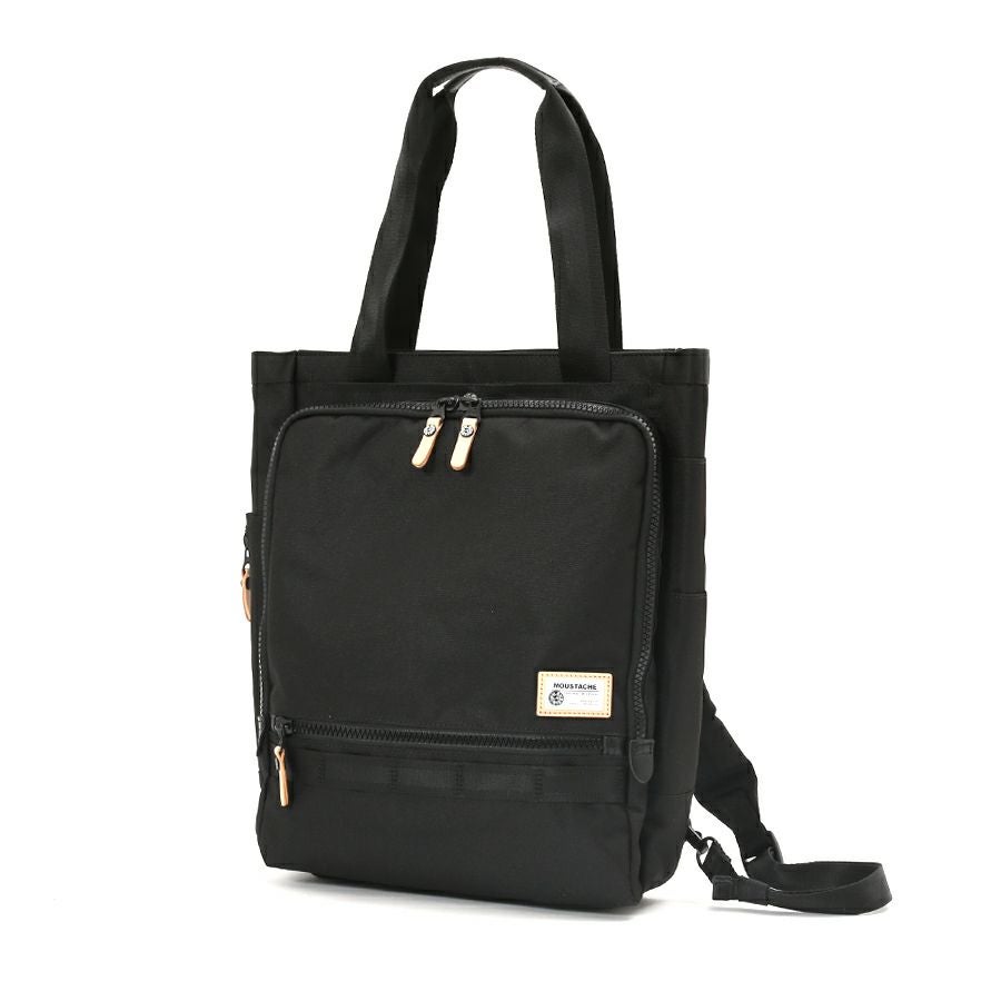 moustache on time 2WAY トートリュックサック ポリエステル×牛革×ヌメ