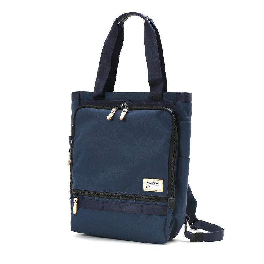 moustache on time 2WAY トートリュックサック ポリエステル×牛革×ヌメ