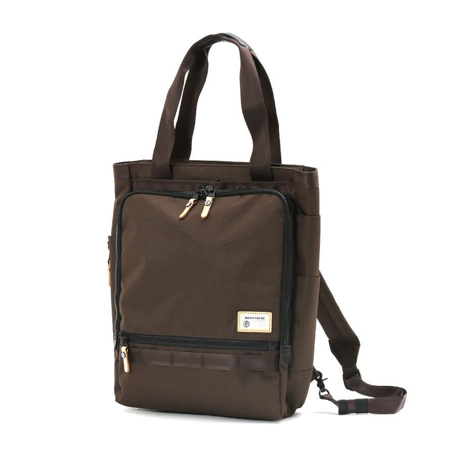 moustache on time 2WAY トートリュックサック ポリエステル×牛革×ヌメ