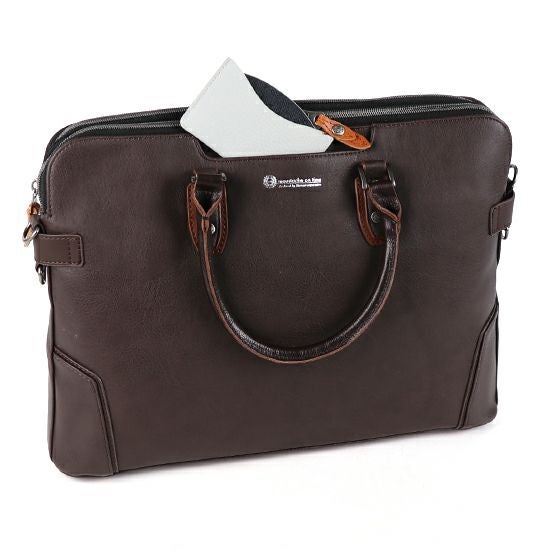 moustache on time 2WAY ビジネスバッグ 合皮×牛革 JUX-2490