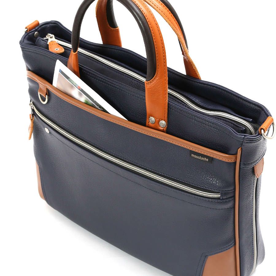 ✨高級✨タンスティング　ビジネス　ハンド　ショルダー　シボ革　2way ネイビー Amazon.co.jp: ボルチット ビジネスバッグ メンズ 本革 2way
