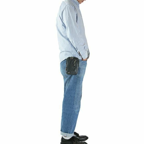 DOUBLES 2WAY ショルダー付きベルトポーチ 牛革 VIF-7201