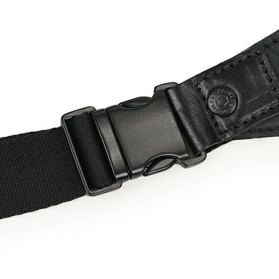 DOUBLES BLACK ボディバッグ 綿MIX×ナイロン×牛革 JEW-3082