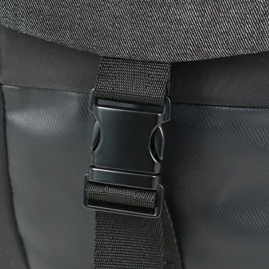 DOUBLES BLACK ボストンバッグ 綿MIX×ナイロン×牛革 JEW-3083