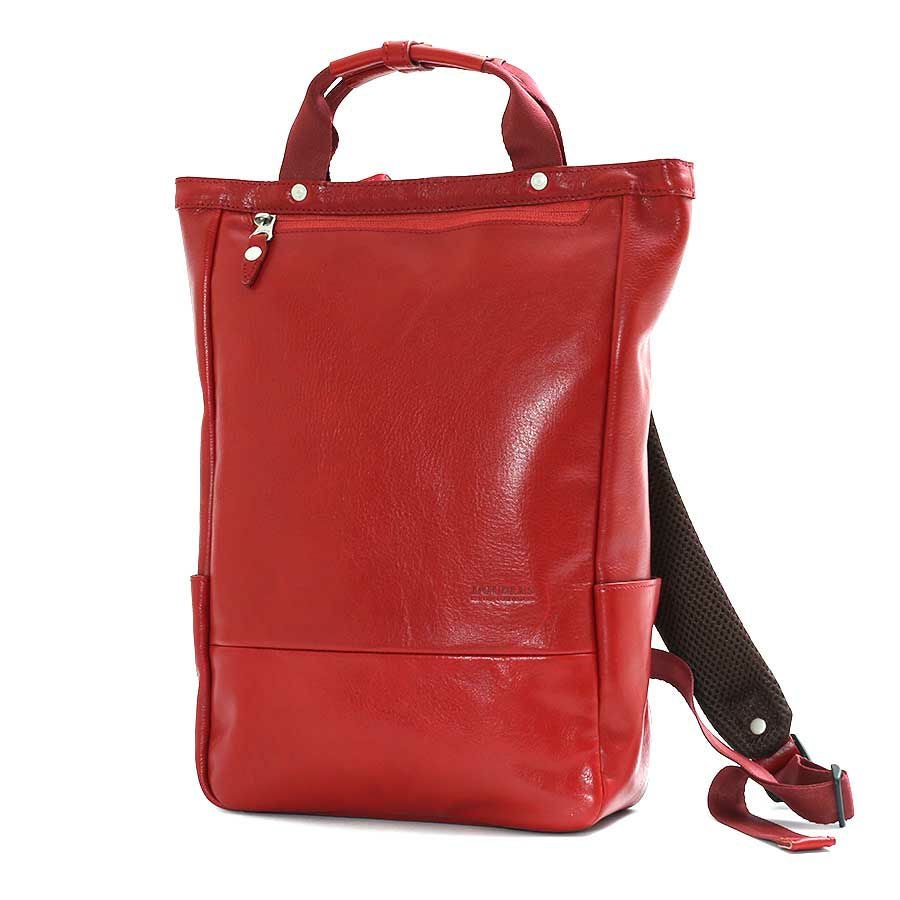 DOUBLES トート型リュックサック 牛革×ナイロン JEC-7470