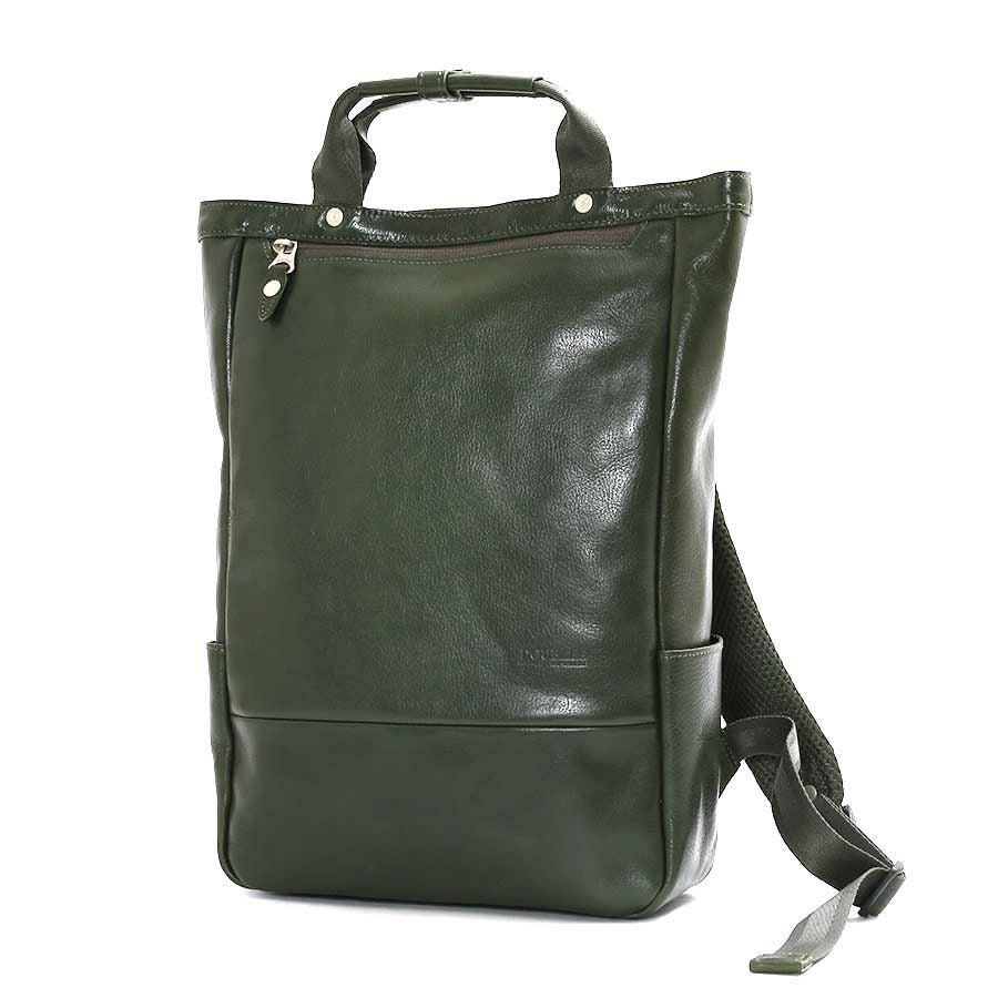 DOUBLES トート型リュックサック 牛革×ナイロン JEC-7470