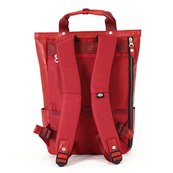 DOUBLES トート型リュックサック 牛革×ナイロン JEC-7470