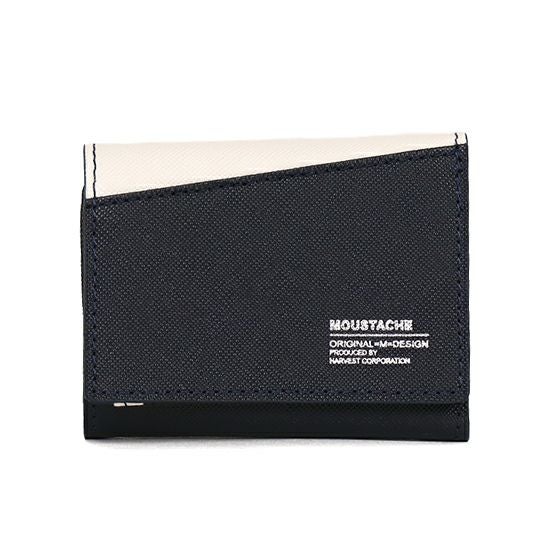 MOUSTACHE ３つ折り札入れ 牛型押し加工×牛革 DSS-4530