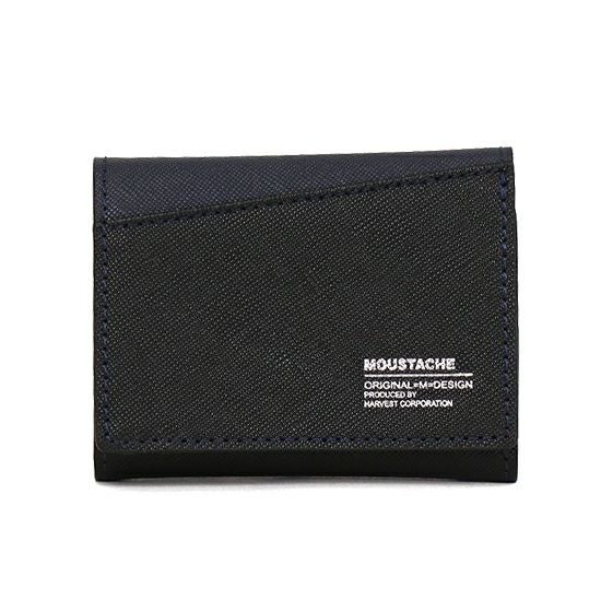 MOUSTACHE ３つ折り札入れ 牛型押し加工×牛革 DSS-4530