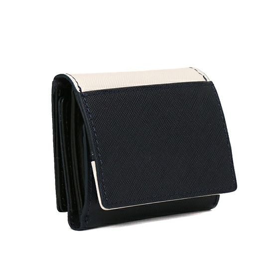 MOUSTACHE ３つ折り札入れ 牛型押し加工×牛革 DSS-4530