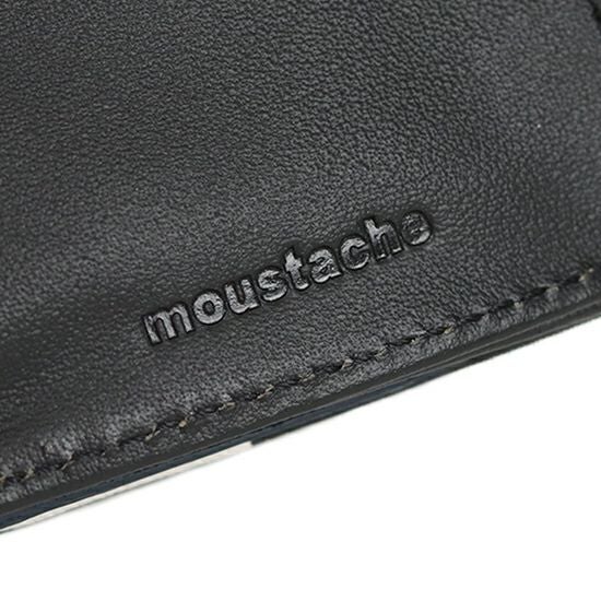 MOUSTACHE ３つ折り札入れ 牛型押し加工×牛革 DSS-4530