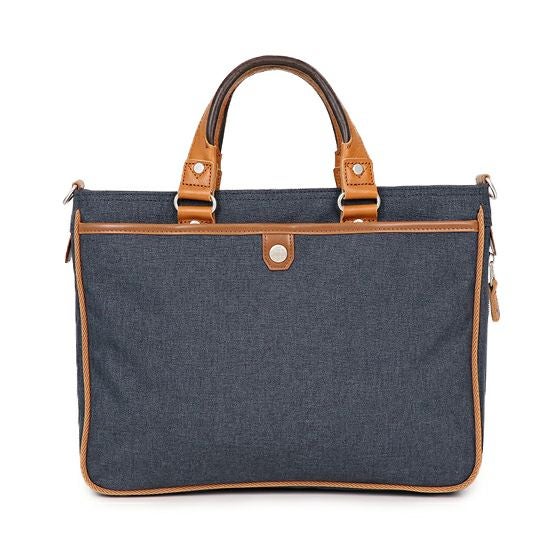 moustache on time 2WAYビジネスバッグ(S) 杢調ポリ×牛革×合皮 JPF