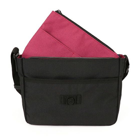 MOUSTACHE ショルダーバッグ 杢調ポリ×合皮 VLP-4644