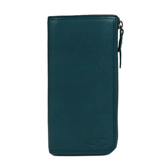 DOUBLES Lファスナー長財布 一毛牛（国産牛）×馬革 DMO-7486