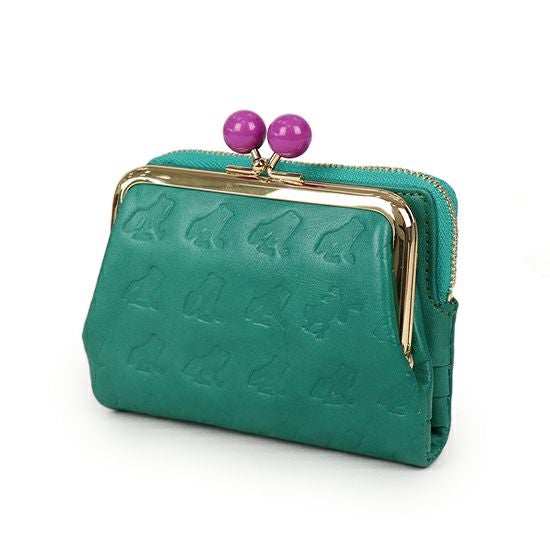 公式】 ESSENCE OF POISON がま口二つ折り財布 牛革 DES-3502