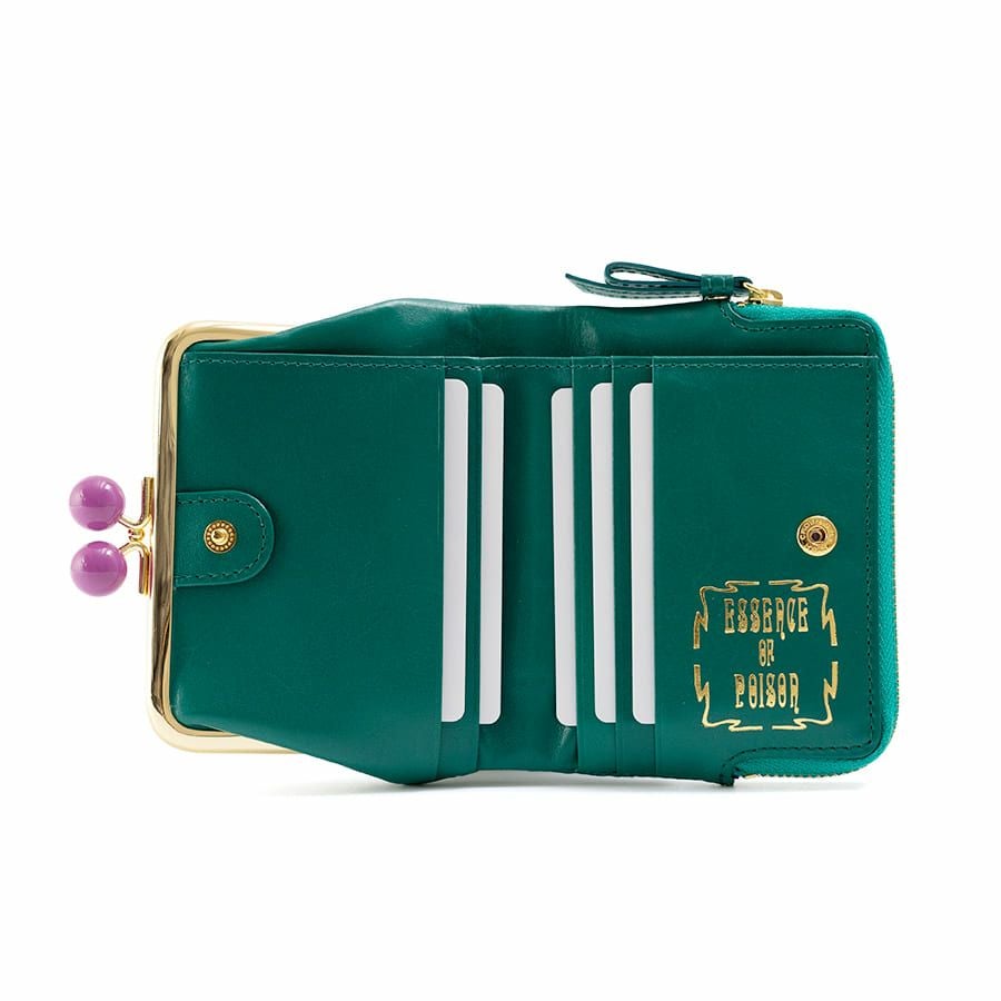 ESSENCE OF POISON がま口二つ折り財布 牛革 DES-3502