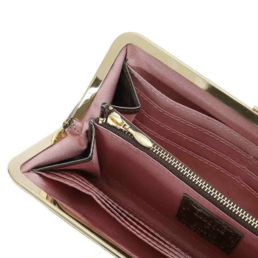 公式】 ESSENCE OF POISON がま口長財布 牛革 DES-3504 ハーヴェスト