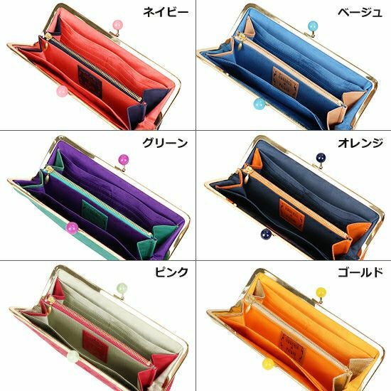 公式】 ESSENCE OF POISON がま口長財布 牛革 DES-3504 ハーヴェスト