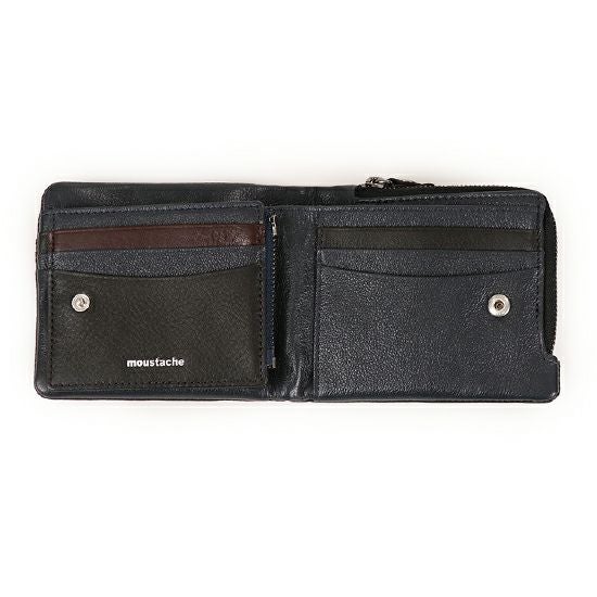 MOUSTACHE 二つ折り財布 牛革 PPH-4119