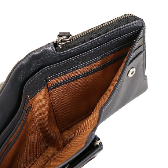 MOUSTACHE 二つ折り財布 牛革 PPH-4119