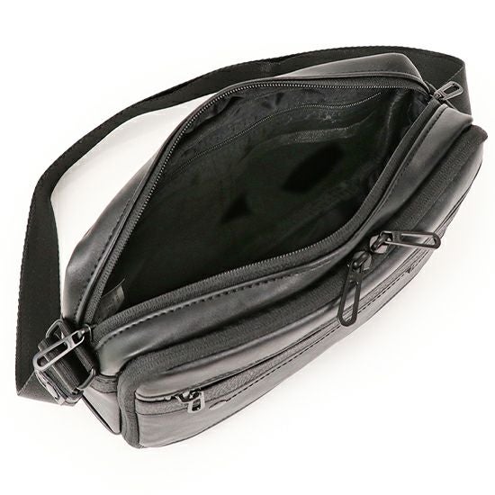 公式】 MOUSTACHE ショルダーバッグ(S) スムース合皮×シボ合皮