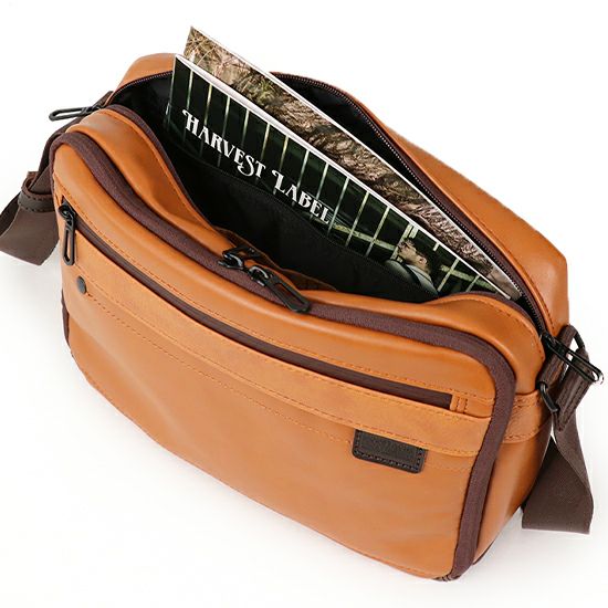 公式】 MOUSTACHE ショルダーバッグ(M) スムース合皮×シボ合皮