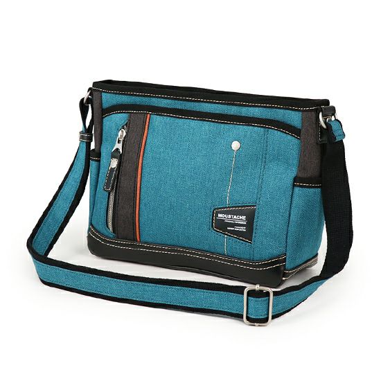 公式】 MOUSTACHE ショルダーバッグ 杢調ポリx白化合皮 JLG-4658