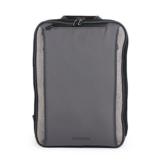 moustache on time 薄型拡張ビジネスリュック(S) コーティング ポリ×杢凋ポリ×イタリアンヌメ革 JNO-2820