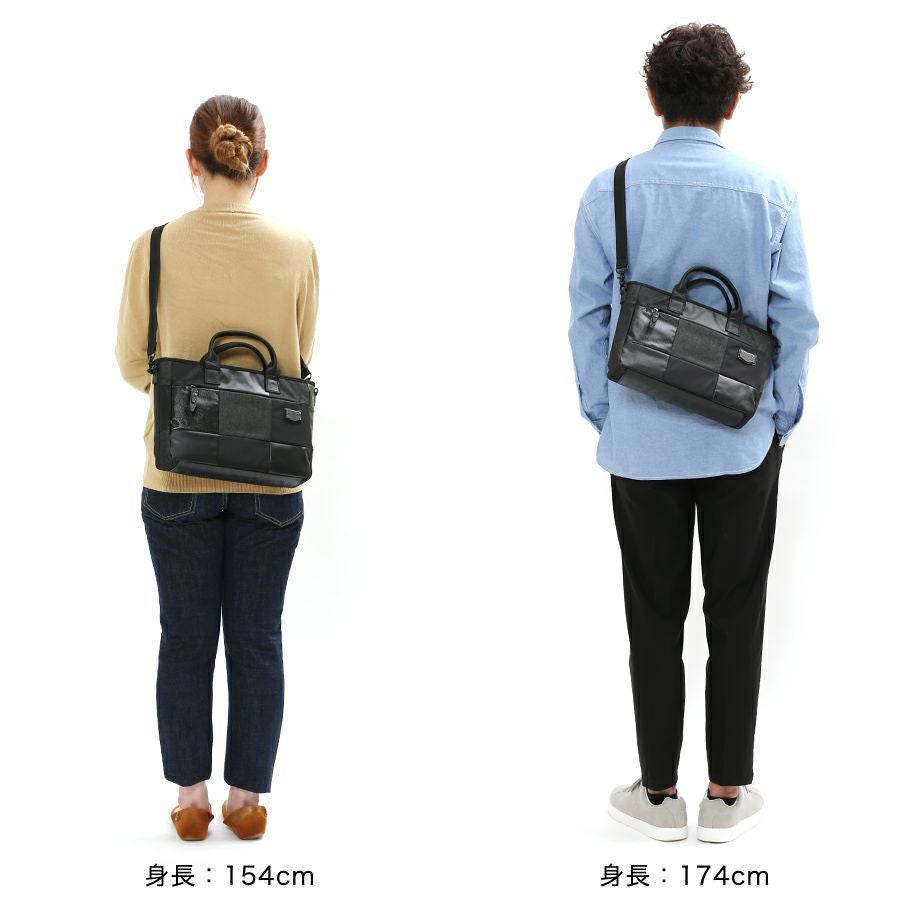 DOUBLES BLACK 2WAYドライビングトート 綿MIX×ナイロン×牛革 JEW-3086