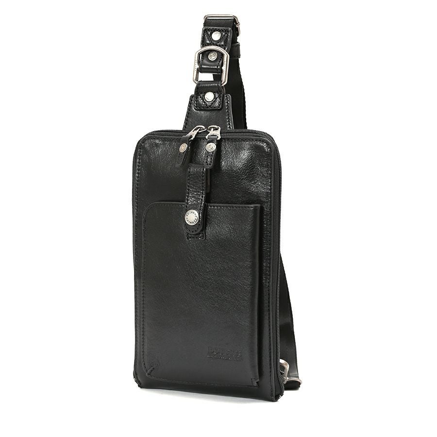 DOUBLES 縦型スリムボディバッグ 牛革 JYS-7357 | ハーヴェスト