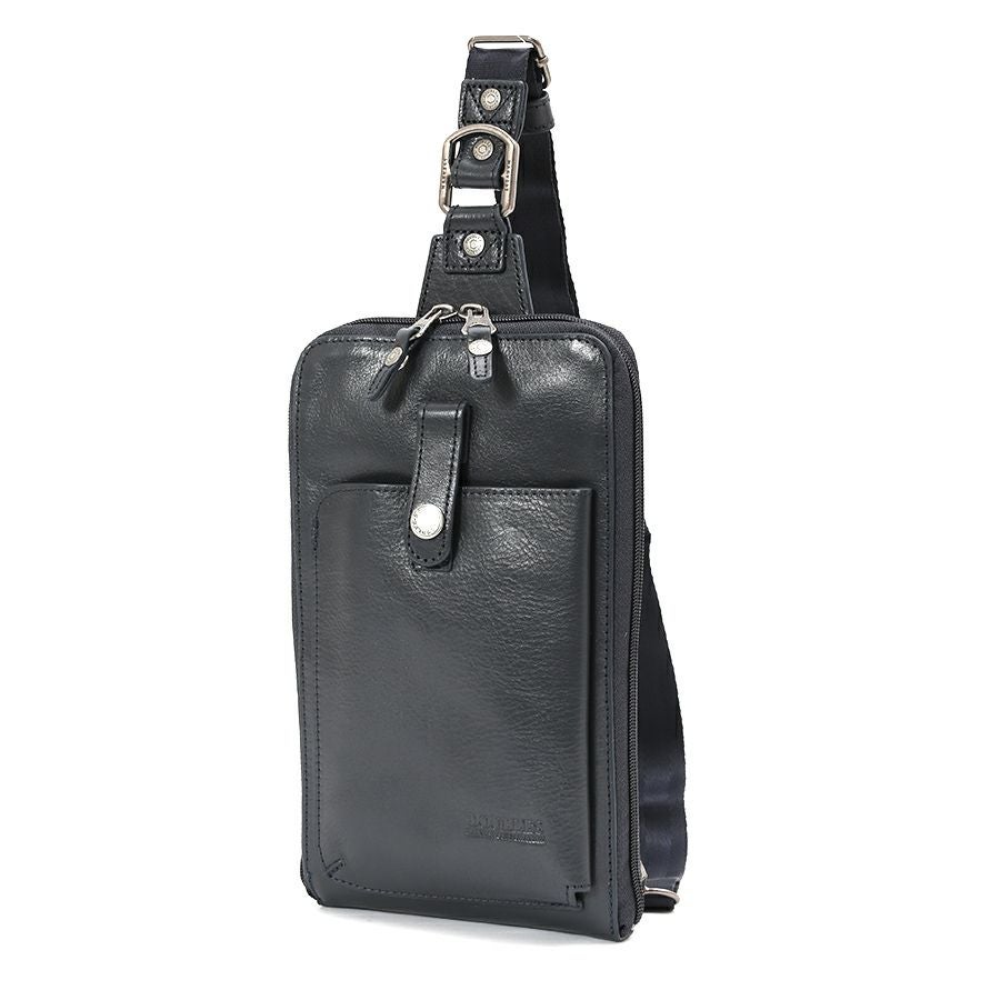 DOUBLES 縦型スリムボディバッグ 牛革 JYS-7357 | ハーヴェスト